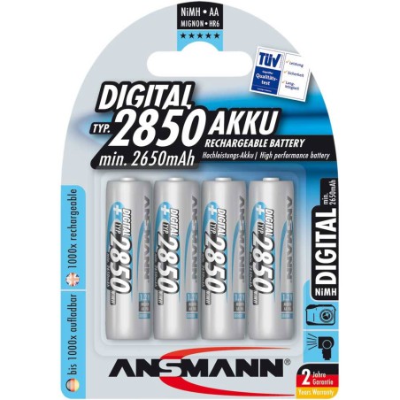 Ansmann accumulateur digital NiMH, Mignon (AA), 2850mAh, 4 x blister (5035092)