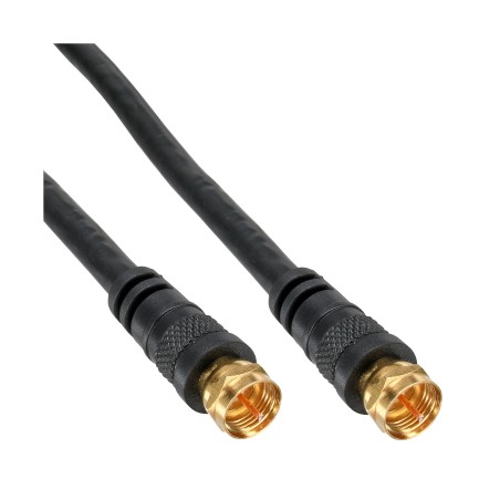 69301P - Câble de connexion InLine® SAT, 2x blindé, 2x connecteur F, 85dB, noir, 1m