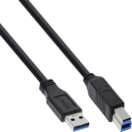 InLine? USB 3.2 Gen.1 Kabel, A an B, schwarz, 1m