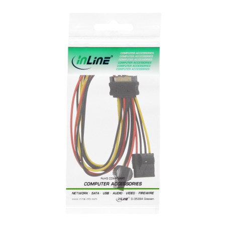 InLine? SATA Strom-Y-Kabel, SATA Buchse an 2x 13,34cm (5,25) Stecker, 0,3m