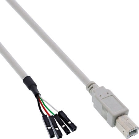 33440D - Câble de connexion InLine® USB 2.0, fiche B vers poste de connexion, 0,40 m