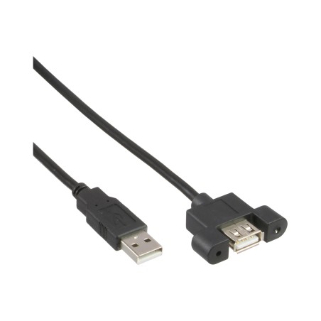 33440E - Câble de connexion InLine® USB 2.0, fiche A vers prise A, 0,6 m