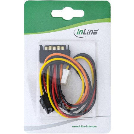 InLine? SATA Stromadapapterkabel, SATA BU an SATA ST  8,89cm (3,5) Stecker