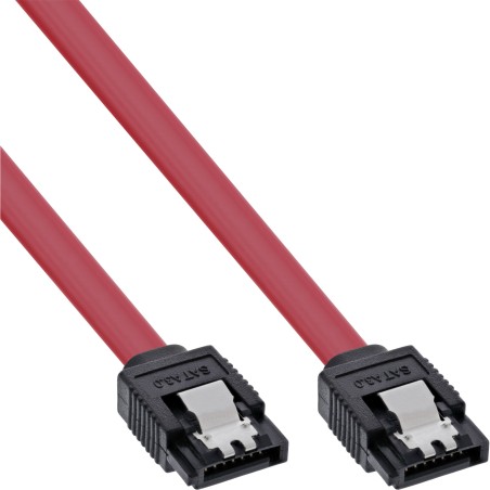 InLine? SATA 6Gb/s Kabel, mit Lasche, 0,3m