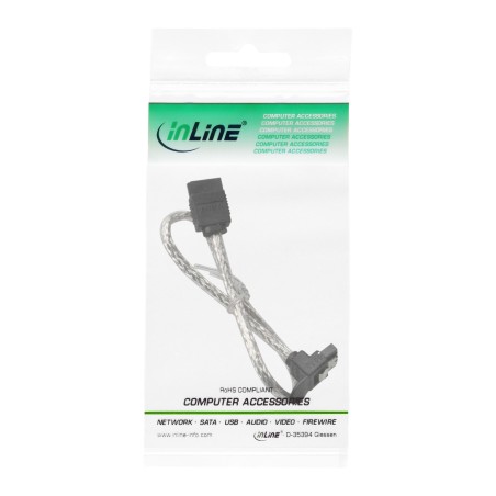 27305X - Câble InLine® SATA 6Gb/s rond, avec languette, coudé, 0,5 m