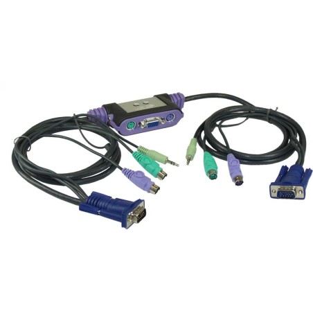 KVM Commutateur, ATEN, 2 x, CS62A, PS/2+Audio