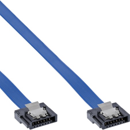 27701K - Câble de connexion InLine® SATA 6Gb/s petit, avec languette de sécurité, 0,15 m