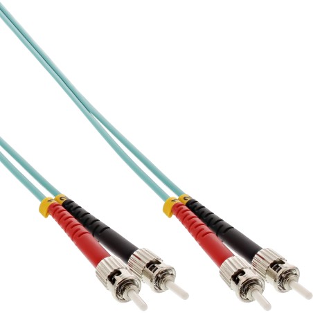 81501O - Câble duplex à fibre optique InLine®, ST/ST, 50/125µm, OM3, 1m