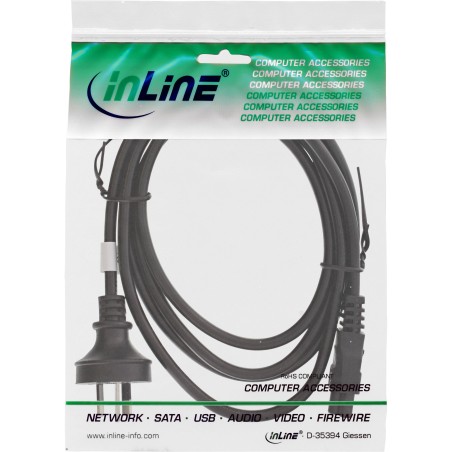 16656J - Câble d'alimentation InLine® pour ordinateur portable, Australie, connecteur 3 broches, 2 m