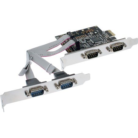 76623C - Carte d'interface InLine®, 4x série 9 broches, PCIe (PCI-Express)