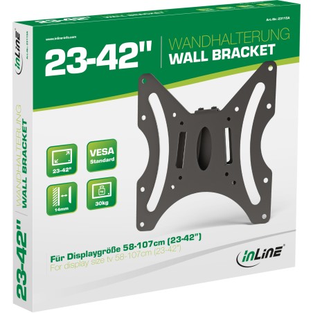 InLine? Wandhalterung f?r Flachbildschirme, 58-107cm (23-42), max. 30kg