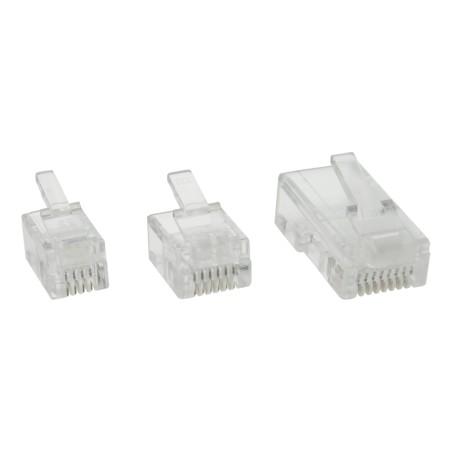 73018 - Fiche modulaire InLine®, 8P8C RJ45 à sertir sur câble plat (RNIS), paquet de 10