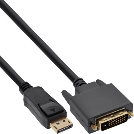 17112 - Câble convertisseur InLine® DisplayPort vers DVI, noir, 2 m