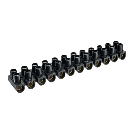 44006B - Bornier InLine® lustre 6 mm², rangée de 12, noir, 10 pièces