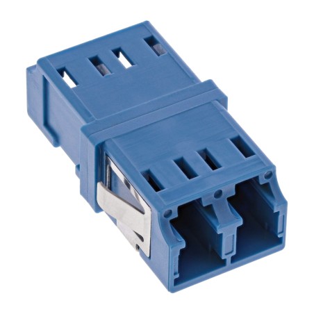 89989D - Couplage fibre optique InLine®, duplex LC/LC, monomode, bleu, manchon en céramique