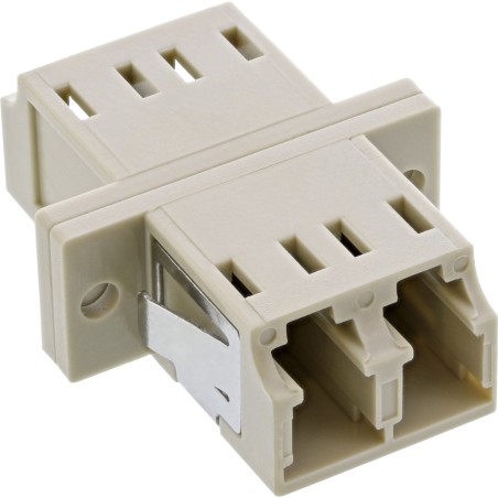 89989K - Couplage fibre optique InLine®, duplex LC/LC, multimode, beige, manchon en céramique, pour installation