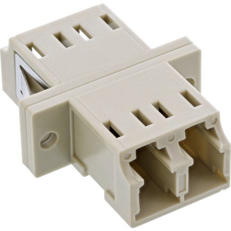 89989K - Couplage fibre optique InLine®, duplex LC/LC, multimode, beige, manchon en céramique, pour installation