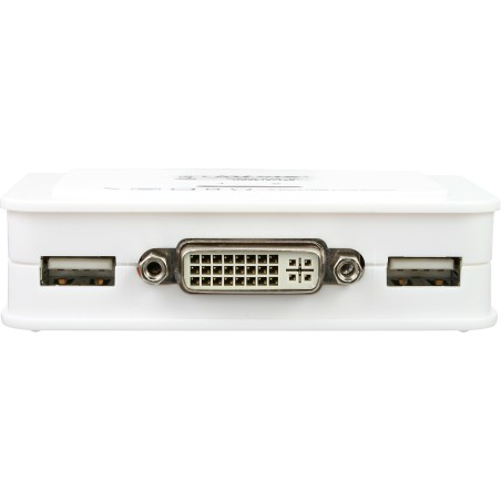 InLine? KVM Switch, 2-fach, DVI-D, USB, mit Audio, integr. Kabel