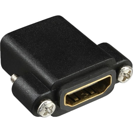 InLine? HDMI Adapter zum Einbau mit Gewinde, A Buchse/Buchse,vergoldete Kontakte