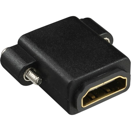 InLine? HDMI Adapter zum Einbau mit Gewinde, A Buchse/Buchse,vergoldete Kontakte