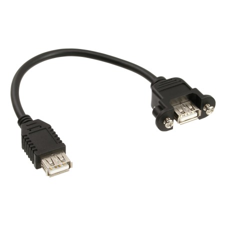 InLine? USB 2.0 Adapterkabel, Buchse A auf Einbaubuchse A, 0,2m