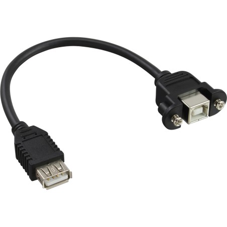 InLine? USB 2.0 Adapterkabel, Buchse A auf Einbaubuchse B, 0,2m