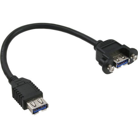 InLine? USB 3.0 Adapterkabel, Buchse A auf Einbaubuchse A, 0,20m