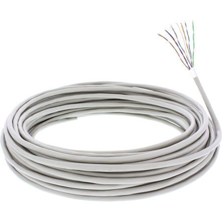 InLine? Telefon-Kabel 12-adrig, 6x2x0,6mm, zum Verlegen, 100m Rolle