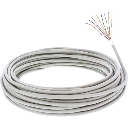 InLine? Telefon-Kabel 16-adrig, 8x2x0,6mm, zum Verlegen, 25m Ring