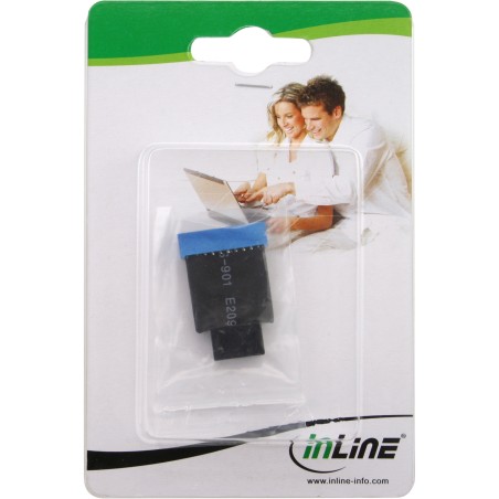 33449K - Adaptateur InLine® USB 2.0 vers 3.0 interne, carte mère USB 2.0 vers USB 3.0 interne