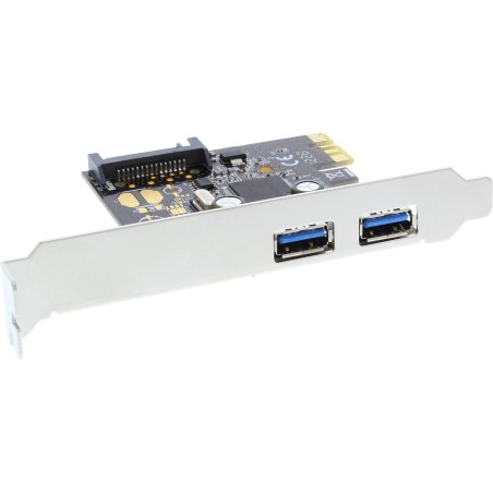 InLine? Schnittstellenkarte, 2x USB 3.0, PCIe, mit SATA Strom