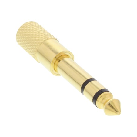 InLine? Audio Adapter, 6,3mm Klinke Stecker an 3,5mm Klinke Buchse, Stereo, gold