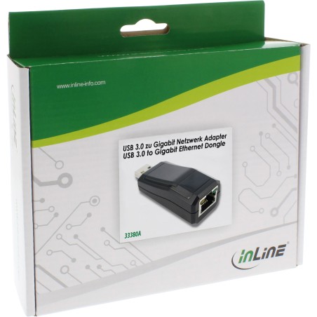 33380A - Adaptateur réseau InLine® USB 3.0, réseau Gigabit