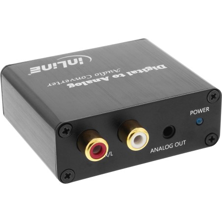 65002K - Convertisseur DA audio InLine®, entrée Toslink et RCA vers sortie stéréo RCA, USB