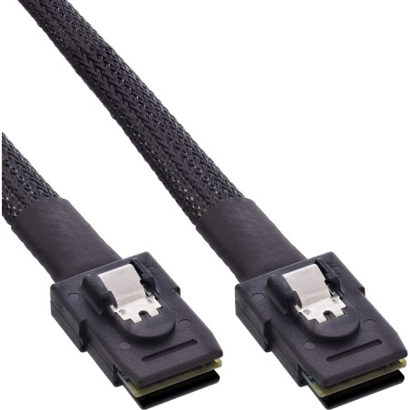 InLine? SAS Kabel int., Mini-SAS SFF-8087/Mini-SAS SFF-8087, m. Sideband, 1m