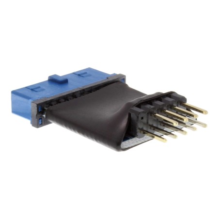 InLine? USB 3.0 zu 2.0 Adapter intern, USB 3.0 19pin auf USB 2.0 Pfostenstecker