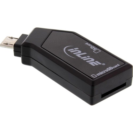 66778 - Lecteur de carte mobile InLine® OTG, USB 2.0, pour SDmicroSD, pour smartphone Android