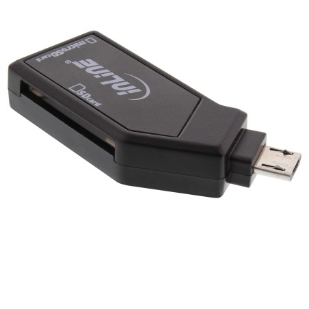 66778 - Lecteur de carte mobile InLine® OTG, USB 2.0, pour SDmicroSD, pour smartphone Android