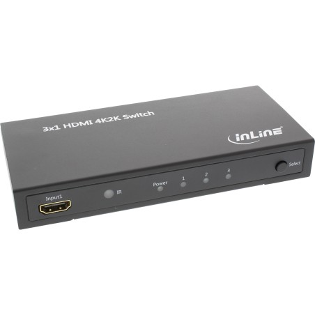 65014 - Commutateur HDMI InLine®, 3 entrées vers 1 sortie, 4K2K, 3D, HD Audio