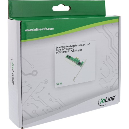 76616I - Carte adaptateur d'interface InLine®, PCI vers PCIe (PCI-Express)