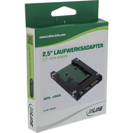 76620B - Adaptateur de disque InLine® 2,5, SATA vers mSATA SSD