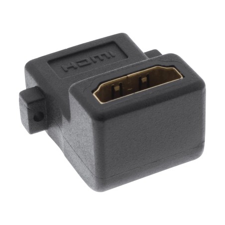 17692W - Adaptateur HDMI InLine® pour installation avec filetage, prise/prise HDMI A, coudée