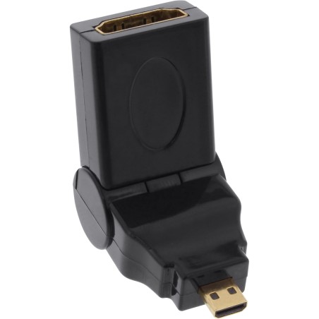 InLine? HDMI Adapter, HDMI A Buchse auf Micro HDMI D Stecker, flexibel, 4K2K