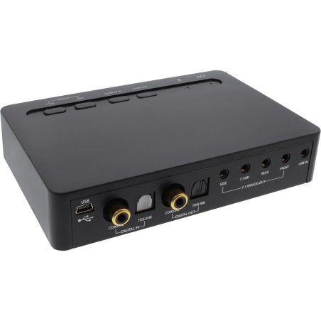 66670B - InLine® USB 2.0 SoundBox 7.1, 48 KHz / 16 bits, avec entrée/sortie numérique Toslink