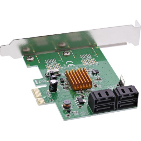 76617E - Carte d'interface InLine®, 4x SATA 6 Gb/s, avec 4x SATA, PCIe 2.0 (PCI-Express)