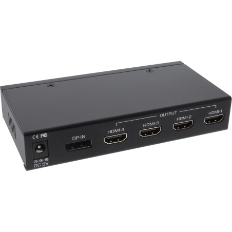 InLine? Displayport zu HDMI 2x2 Videowand Splitter, 1 Eingang auf 4 Ausg?nge, 4K