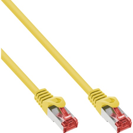 76102Y - Câble patch InLine®, S/FTP (PiMf), Cat.6, 250 MHz, PVC, CCA, jaune, 2 m