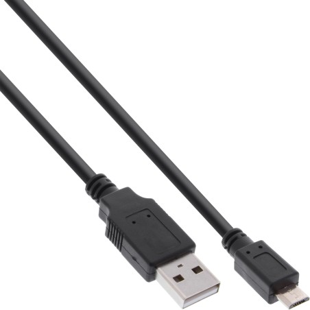 InLine? Micro-USB 2.0 Kabel, Schnellladekab., USB-A ST/Micro-B ST, schwarz, 0,5m