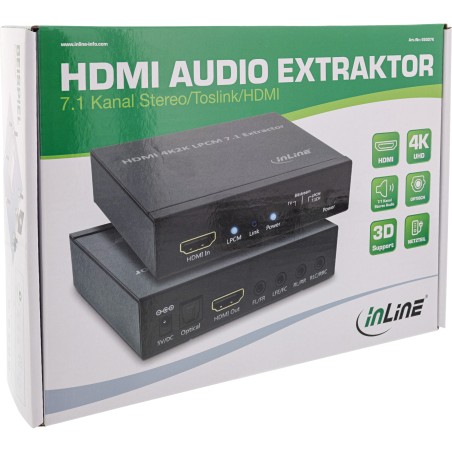 65007K - Extracteur audio/séparateur de signal HDMI InLine®, entrée HDMI 4K2K