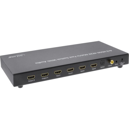 InLine? HDMI Matrix Switch / Umschalter, 4K2K, 4 Eing?nge auf 2 Ausg?nge